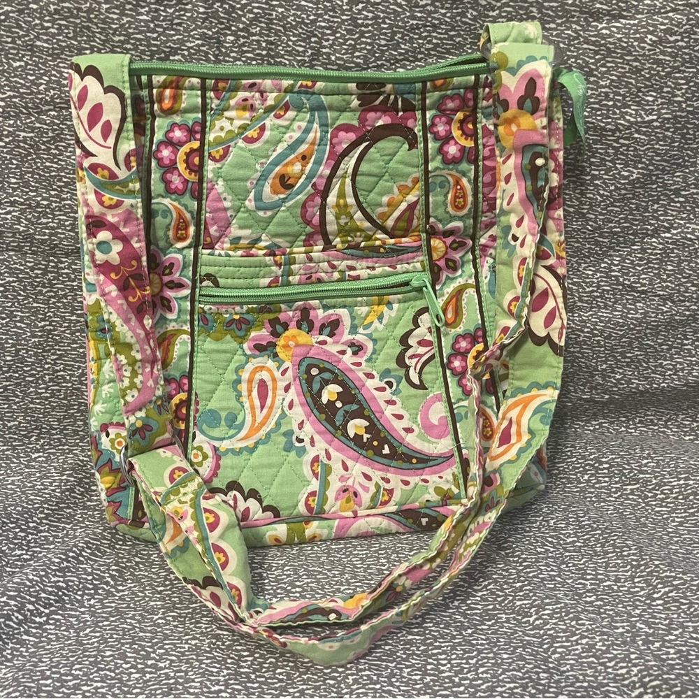 Vera Bradley Green Tutti Fruiti Patterned Cross Body Bag